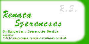renata szerencses business card