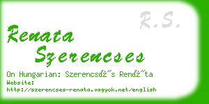 renata szerencses business card